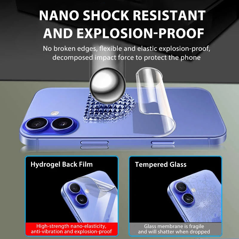 4-1Pcs Zurück Hydrogel Film Für iPhone 16 15 Pro Max 13 14 12 11 XS XR 7 8 plus Soft Clear Screen Protector Telefon Zubehör