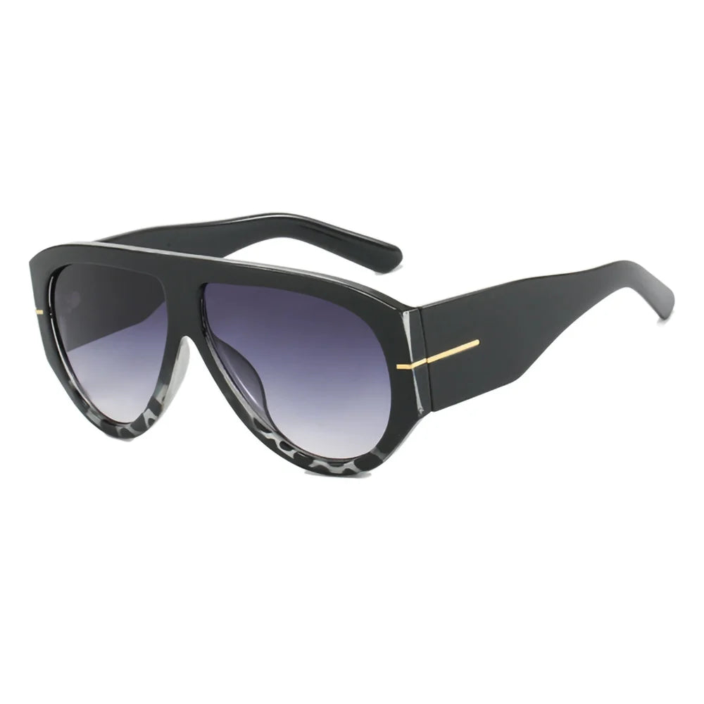 2025 Übergroße Piloten-Sonnenbrille für Damen und Herren UV-Schutz Stilvolle Eyewear Dickrahmige Einzigartige Luxus-Designer-Sonnenbrille