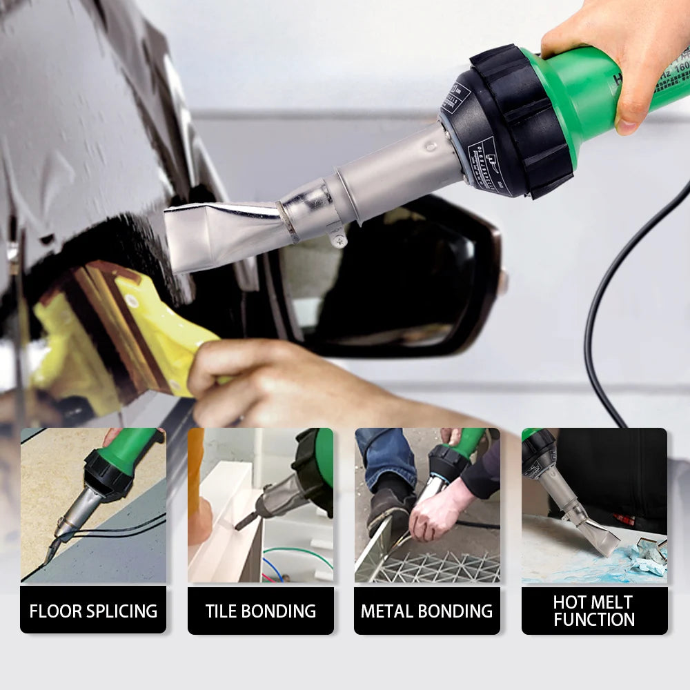 Kunststoff-Schweißmaschine, verwendet für PP-PVC-Stoßstange, 1600 W, 220 V, Kunststoff-Schweißpistole, Heißluftgebläse, Wärmebrenner, Schweißerdüse