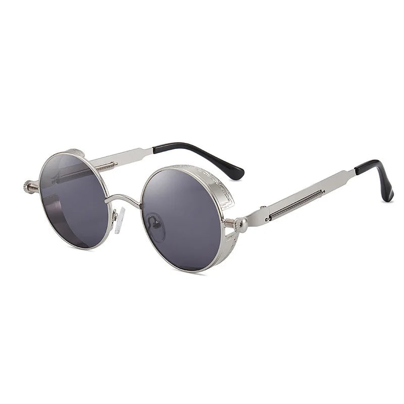 Runde Sonnenbrille Mann Gothic Steampunk Sonnenbrille für Frauen Marke Designer Vintage Mode Metall Shades Brillen Gafas De Sol