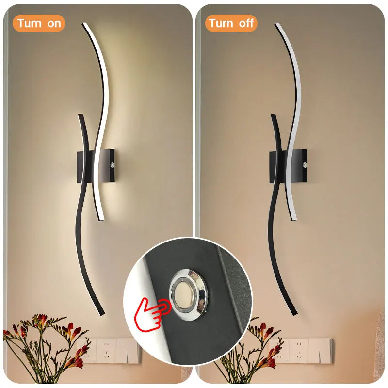 Wiederaufladbare, batteriebetriebene LED-Wandleuchte mit Fernbedienung, kabelloser USB-Touch-Schalter, dimmbare LED-Wandleuchten, Wandlampen