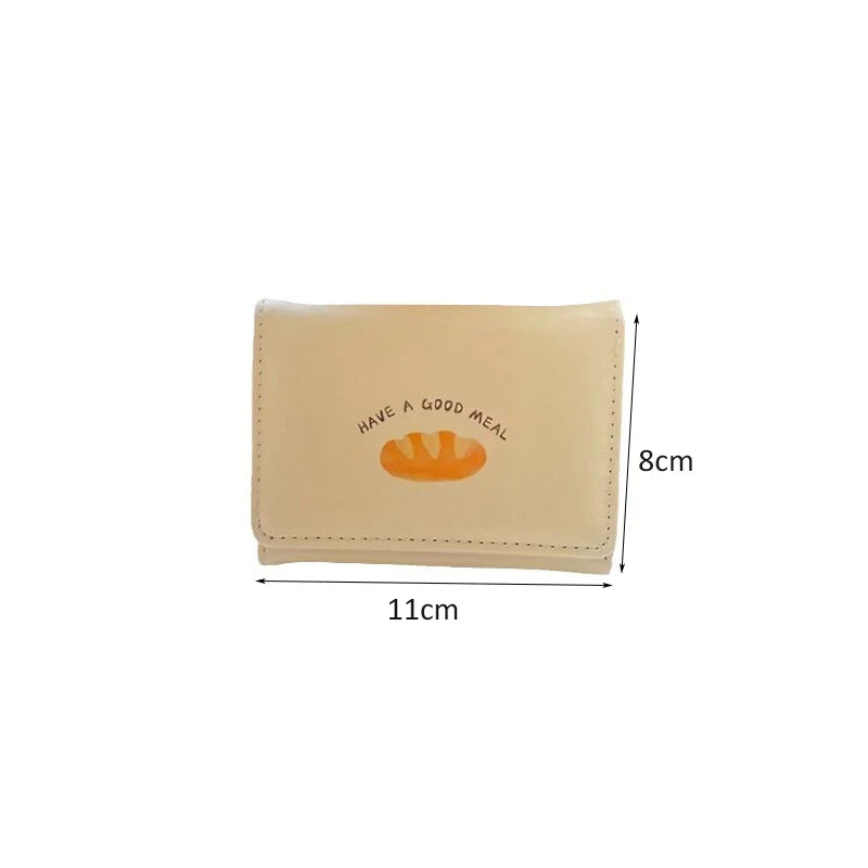 Neue Butter Toast Brieftasche Ins Nette Milch Gelb Kurze Brieftasche Koreanische Version Cartoon Student Geldbörse Für Frau Schlüssel Lagerung Geldbörse