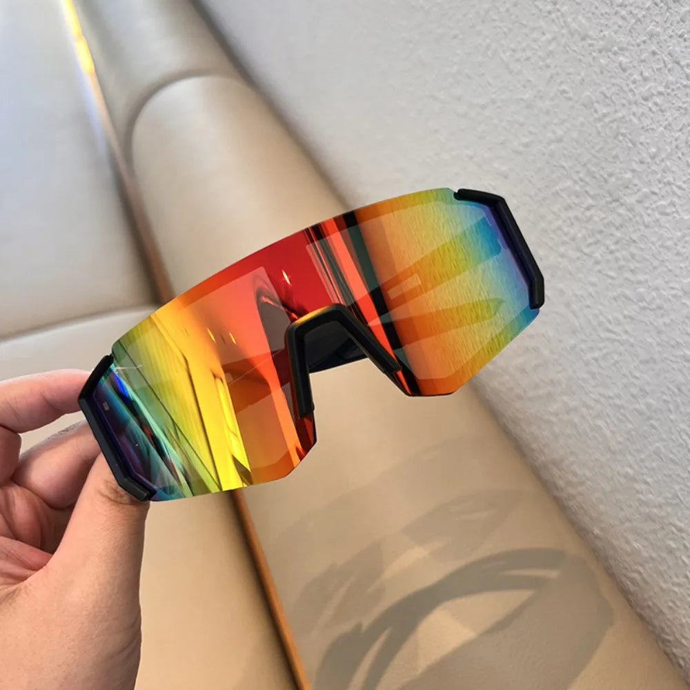 UV Sandproof Radfahren Sonnenbrille Klare Anti Strahlung Objektiv Outdoor Sport Brille Schutz Übergroße Winddichte Gläser