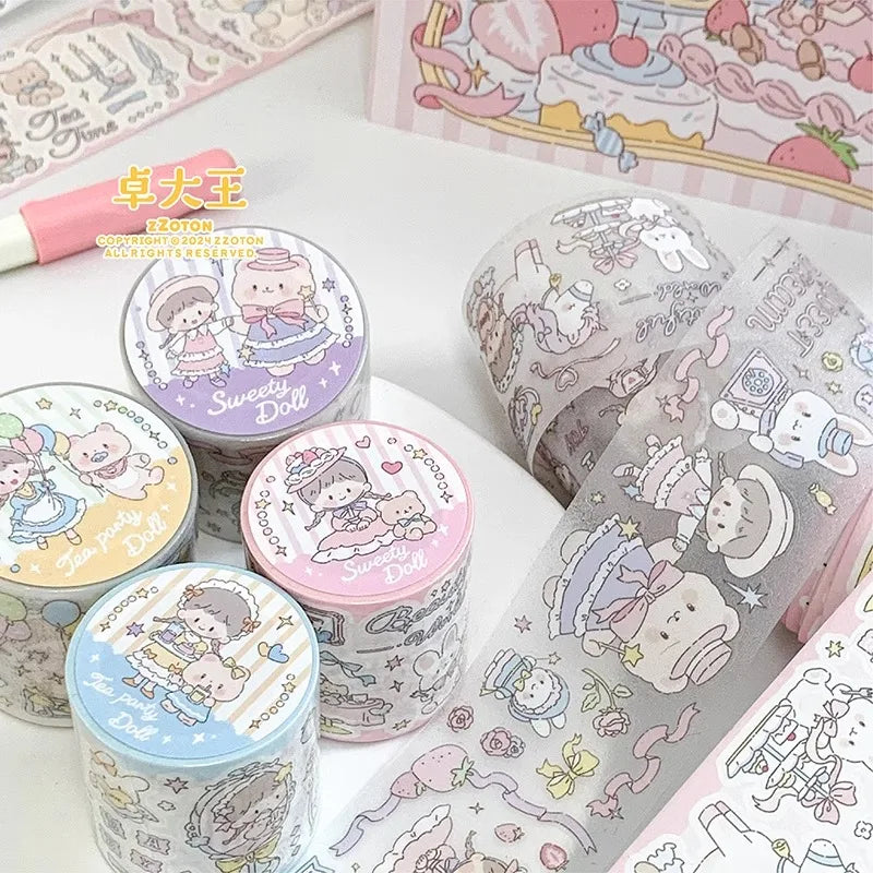 ZZOTON's Daily Wear, Washi Pet Tape, gestanzter Aufkleber, Rollenpapiermaterial