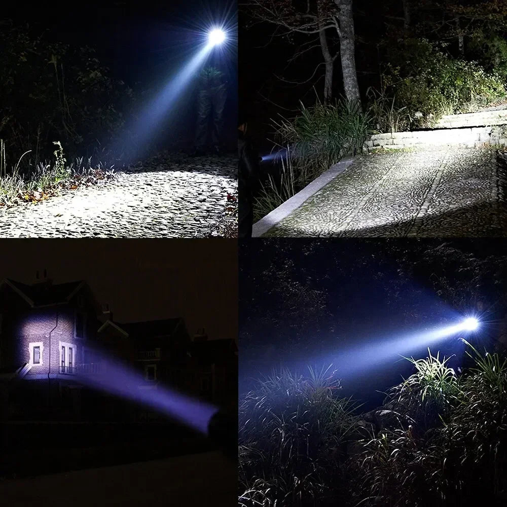 T6 Starke Licht Taschenlampe LED Aluminium Legierung Teleskop Zoom Batterie Version Aufladen Outdoor Suchscheinwerfer Fernbedienung Taschenlampe