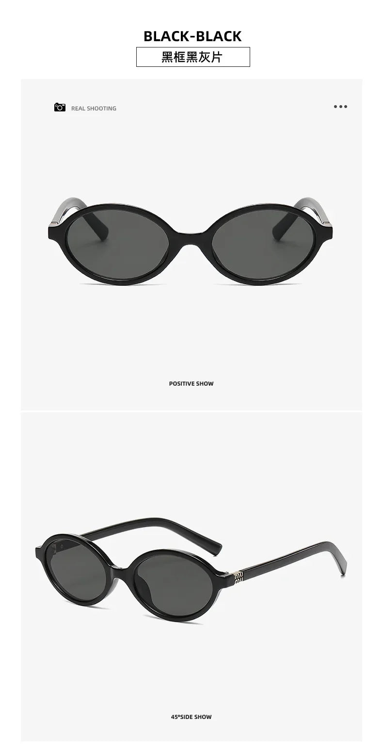 Ins 2025 Luxus Designer UV400 Sonnenbrille Frauen Männer Neue Trendy Oval Sonnenbrille Damen Vintage Kleine Runde Gafas De Sol