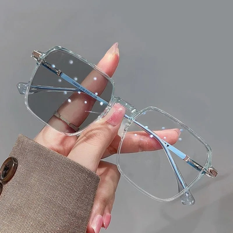 Photochrome Anti-Strahlungs-Brille, Metallbrille für Damen und Herren