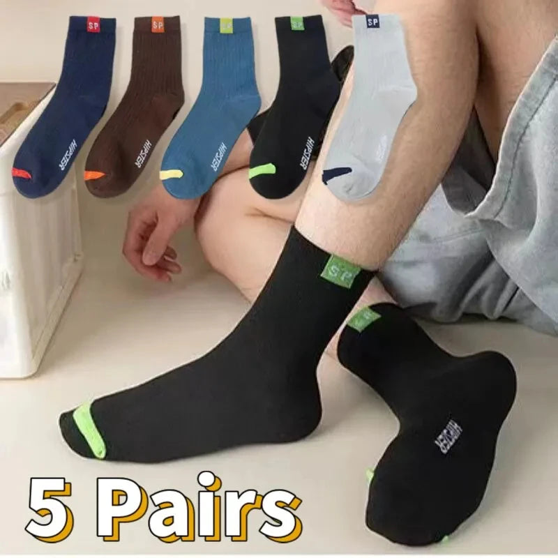 10/5/3pairs Atmungsaktive Con Sport Strümpfe Männer Bambus Faser Herbst und Winter Männer Socken Schweiß Absorption Deodorant business Sox