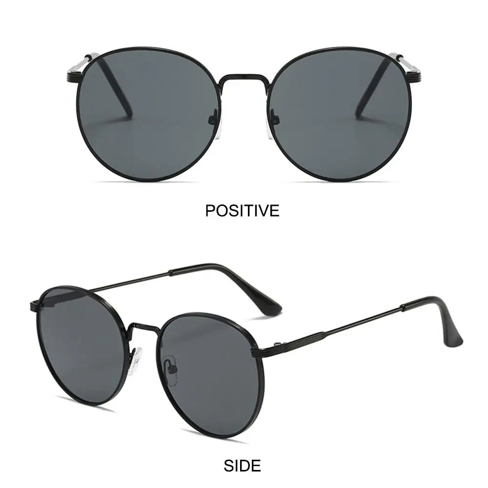 Kreis Runde Sonnenbrille Mode Vintage Sommer Metallrahmen Sonnenbrille UV-Schutz Retro Shades für Damen Herren