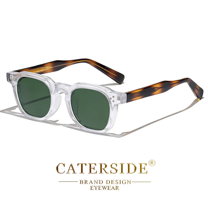 CATERSIDE Modische Herren-Sonnenbrille, kleiner Rahmen, quadratisch, personalisiertes Design, Sonnenbrille für Damen, Reisen, Party, Business, Festival, Geschenk