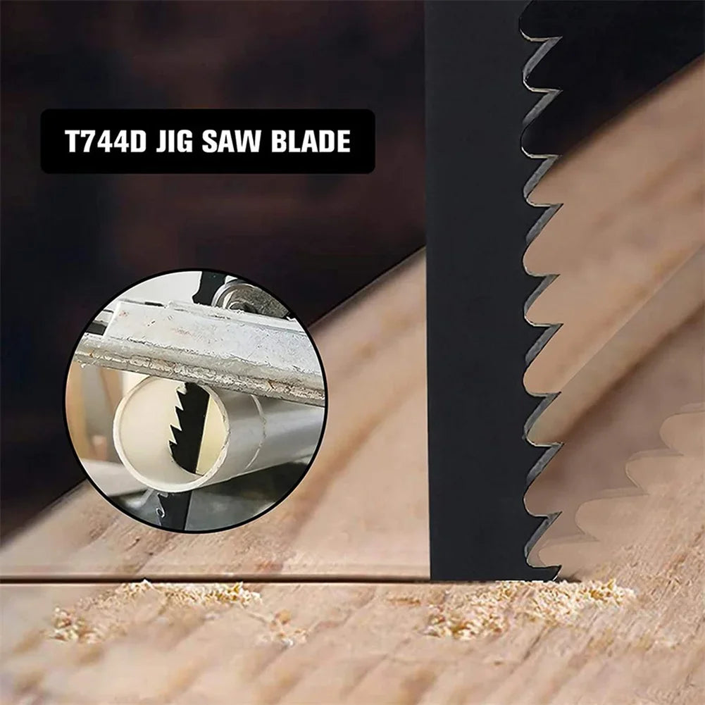 5PCS T744D Professionelle Jigsaw Klinge Set 180mm Lange Jig Sägeblätter Für Holz Metall Gerade Schneiden T-schaft Jig Sägeblatt