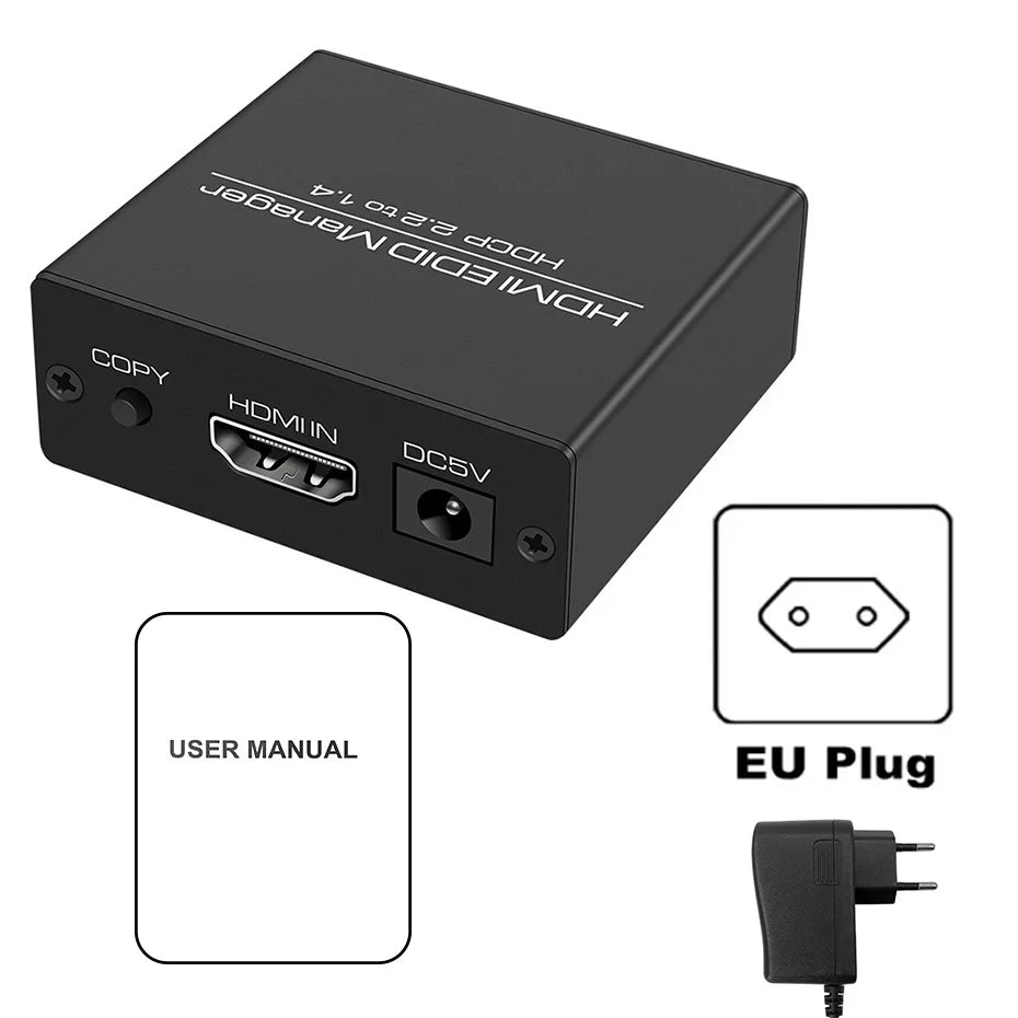 HDMI EDID Manager 4K 60Hz HDMI EDID Feeder EDID Emulator Emulation HDMI EDID Probleme Arzt HDMI 2.0 EDID Adapter Konverter