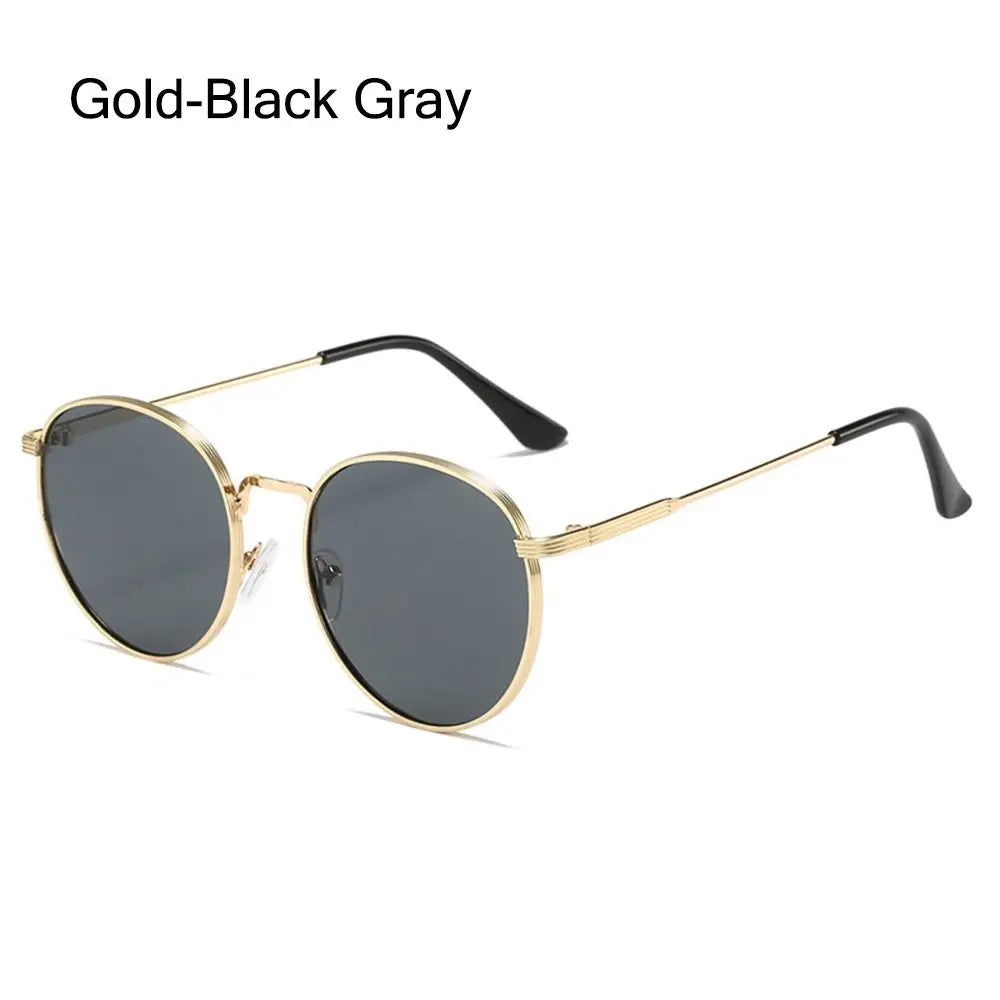 Kreis Runde Sonnenbrille Mode Vintage Sommer Metallrahmen Sonnenbrille UV-Schutz Retro Shades für Damen Herren