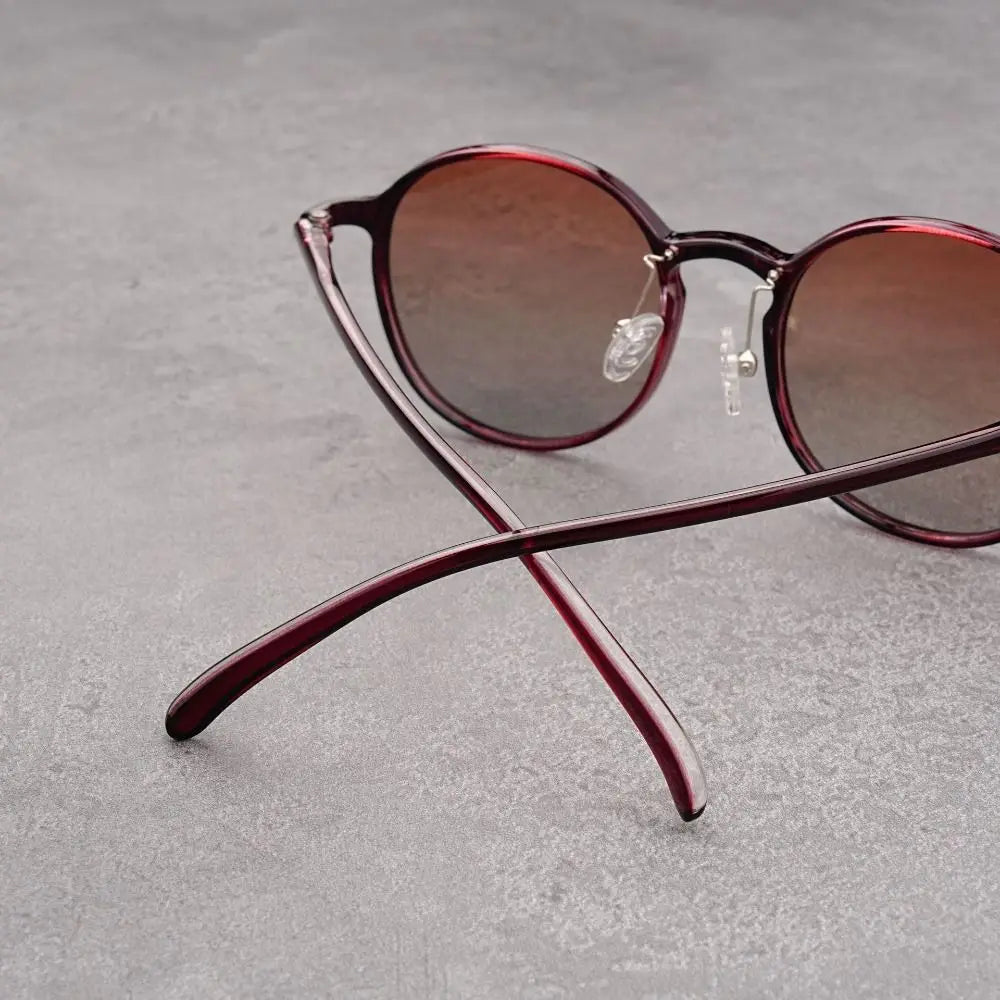 Sonnenbrille mit rundem Rahmen und rundem Rahmen, klassisches ultraleichtes Design, UV-beständige Brille, Vintage, trendige Fahrsonnenbrille für Herren und Damen