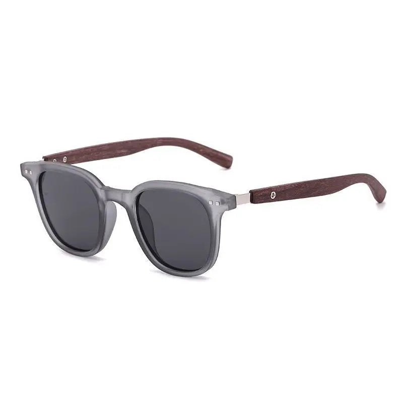 Klassische Holzmaserung Spiegel Beine Sonnenbrille Herren kleinen Rahmen quadratische Sonnenbrille Damen hochwertige Brille uv400 oculos de sol