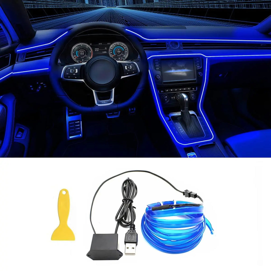 5m Auto Innenraum LED-Streifen Licht Neon El Verkabelung dekorative Lampe für Auto DIY flexible Umgebungs licht USB Party Atmosphäre Diode