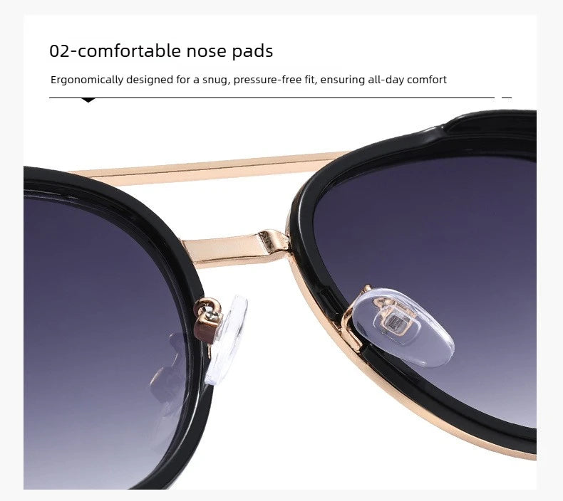 2026 Neue Luxus Steampunk Sonnenbrille, Metallrahmen Ovale Vintage-Brille, Modische Sonnenbrille für Damen, Fahrerbrille für Herren