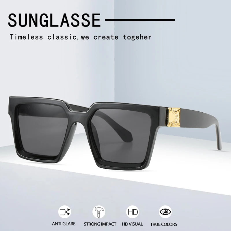 Quadratische Sonnenbrille Männer Luxus Marke Designer Männer Brillen Luxus Retro Hohe Qualität UV400 Gafas De Sol Hombre