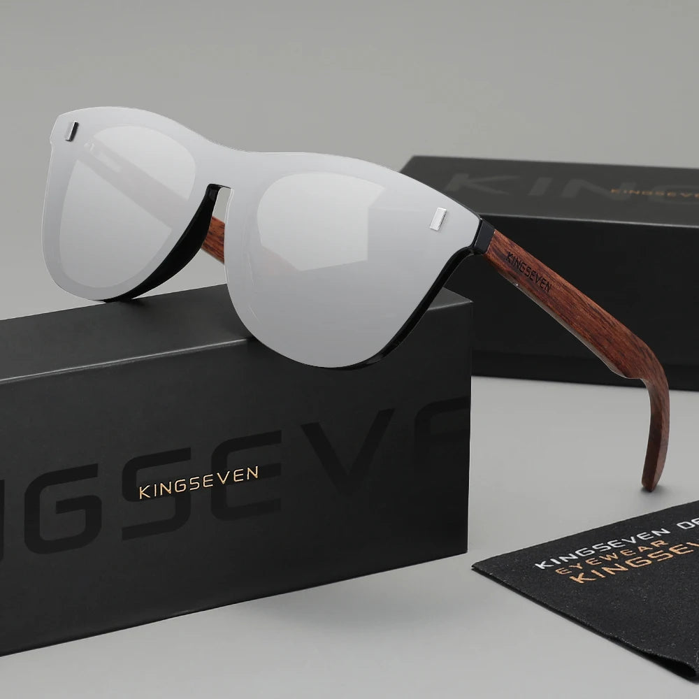 Marke Original Design Retro Holz Sonnenbrille Männer Kausalen Outdoor Polarisierte Randlose Frauen Gläser Klassische UV400 Mode Brillen