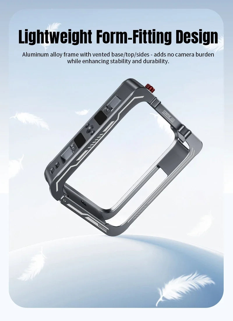 STARTRC Metallkäfig für DJI OSMO 360-Kamera, vollständiger Schutzrahmen, Schnellverschluss, Kaninchenkäfig, Kaltschuhhalterung, Rahmenzubehör