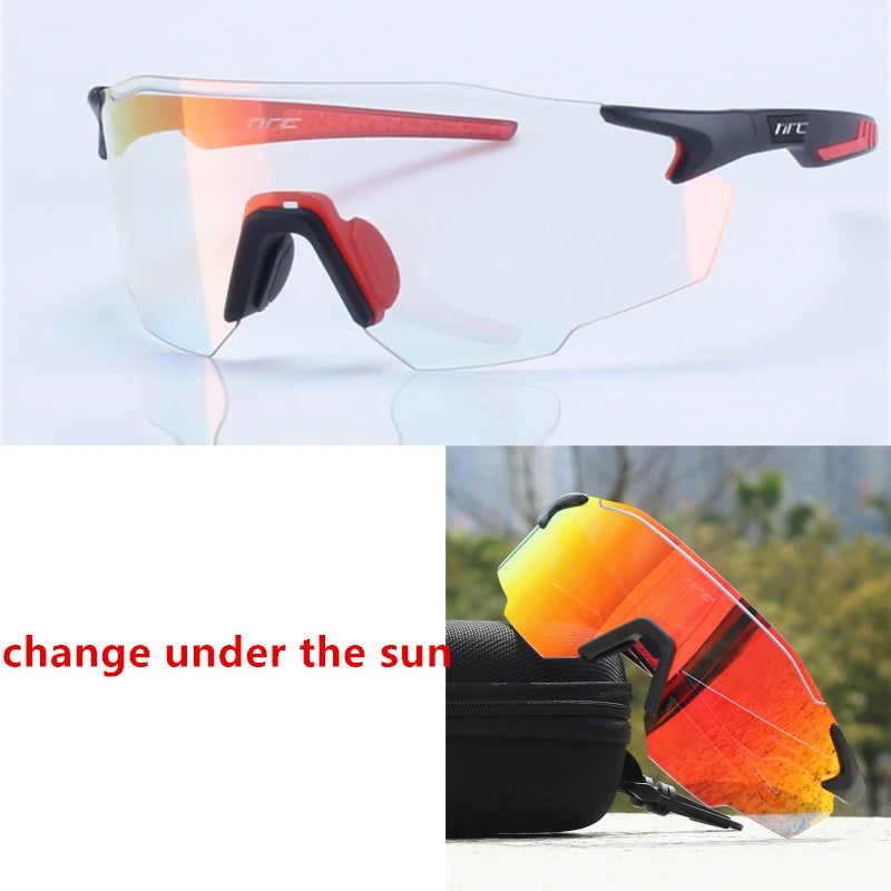 NRC Radfahren Sonnenbrille 1 objektiv UV400 TR90 Sport Fahrrad Brille MTB Mountainbike Angeln Wandern Reiten Brillen für Männer Frauen