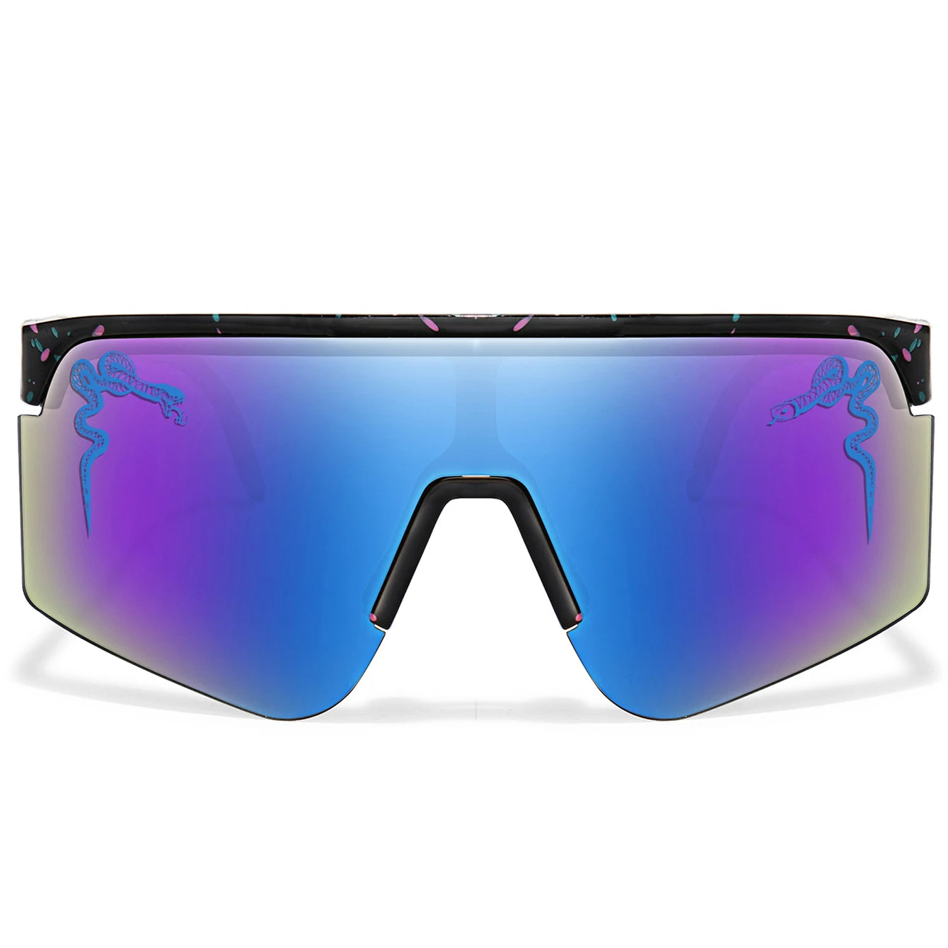 Herren Damen Radsport-Sonnenbrille Große Linse Winddicht UV400 Schutzbrille Outdoor-Sport Laufen Klettern Fahrrad MTB Brille