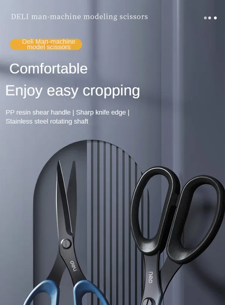 Deli 210/175mm Schwarz Edelstahl Schere Business Büro Schreibwaren Hause Schneider Schere Küche Messer Cutter Schneiden Werkzeug
