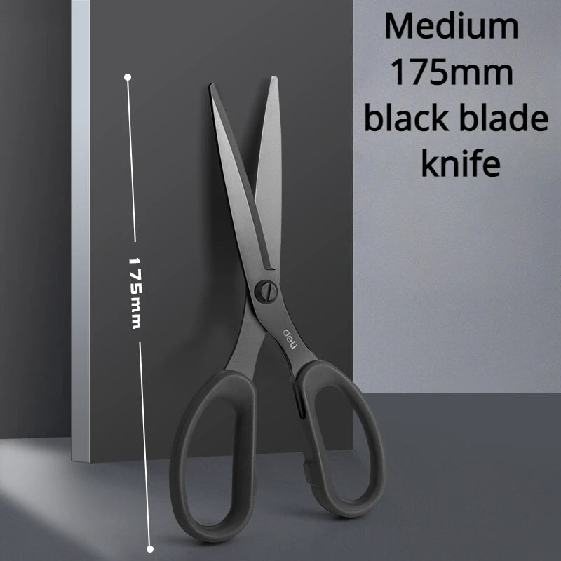 Deli 210/175mm Schwarz Edelstahl Schere Business Büro Schreibwaren Hause Schneider Schere Küche Messer Cutter Schneiden Werkzeug