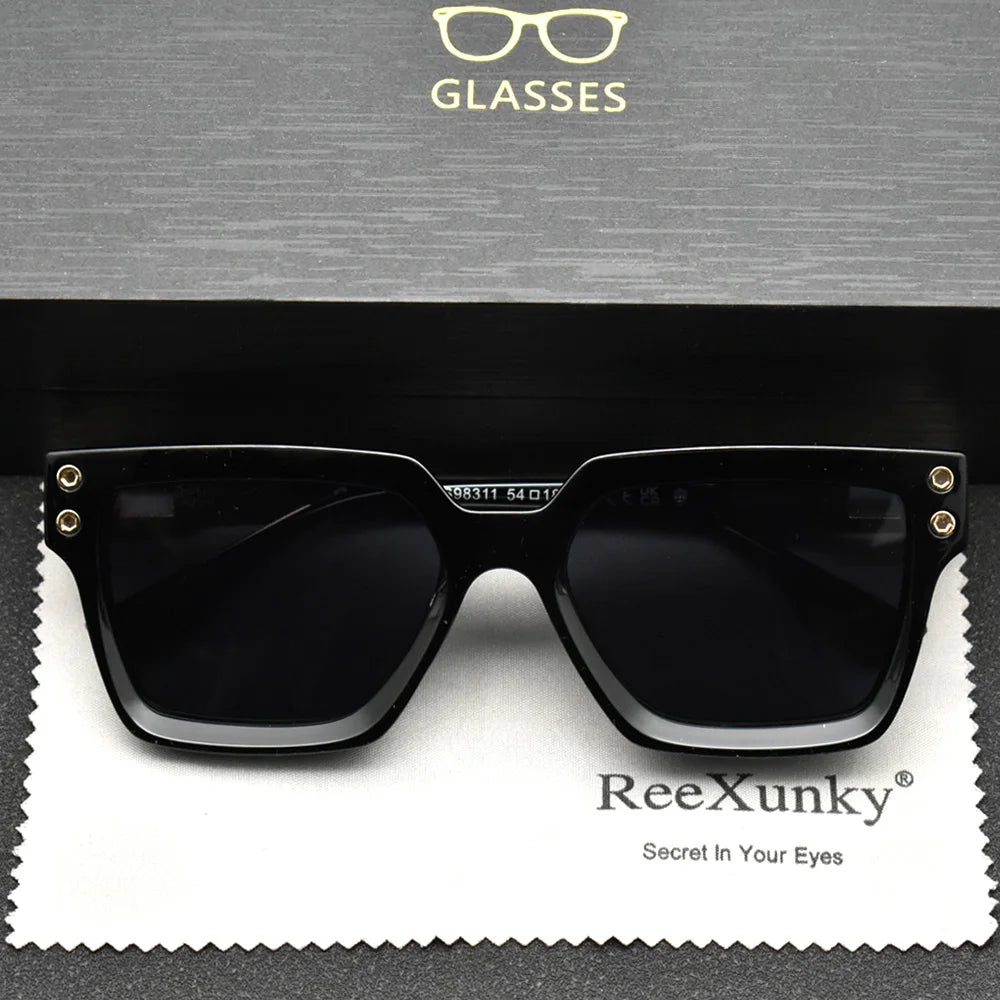 Luxus Vintage 2025 Design Quadratische Sonnenbrille Für Männer Mode Übergroßen Anti-Reflektierende UV400 Driving Shades Frauen Brillen