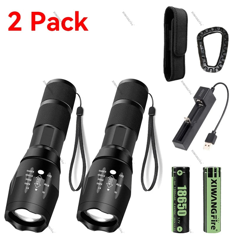 T6 Starke Licht Taschenlampe LED Aluminium Legierung Teleskop Zoom Batterie Version Aufladen Outdoor Suchscheinwerfer Fernbedienung Taschenlampe