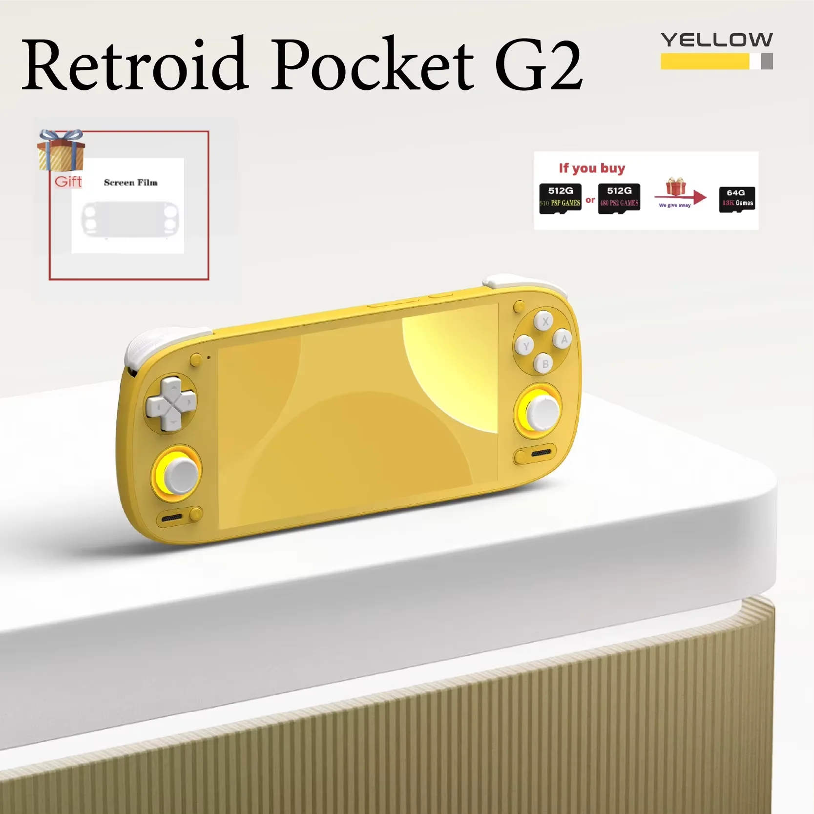 Retroid Pocket G2 Handheld-Spielekonsole RP G2 Android 15 5,5 Zoll 1080P AMOLED-Bildschirm 5000 mAh Hall-Effekt-Joystick PSP PS2 Geschenk