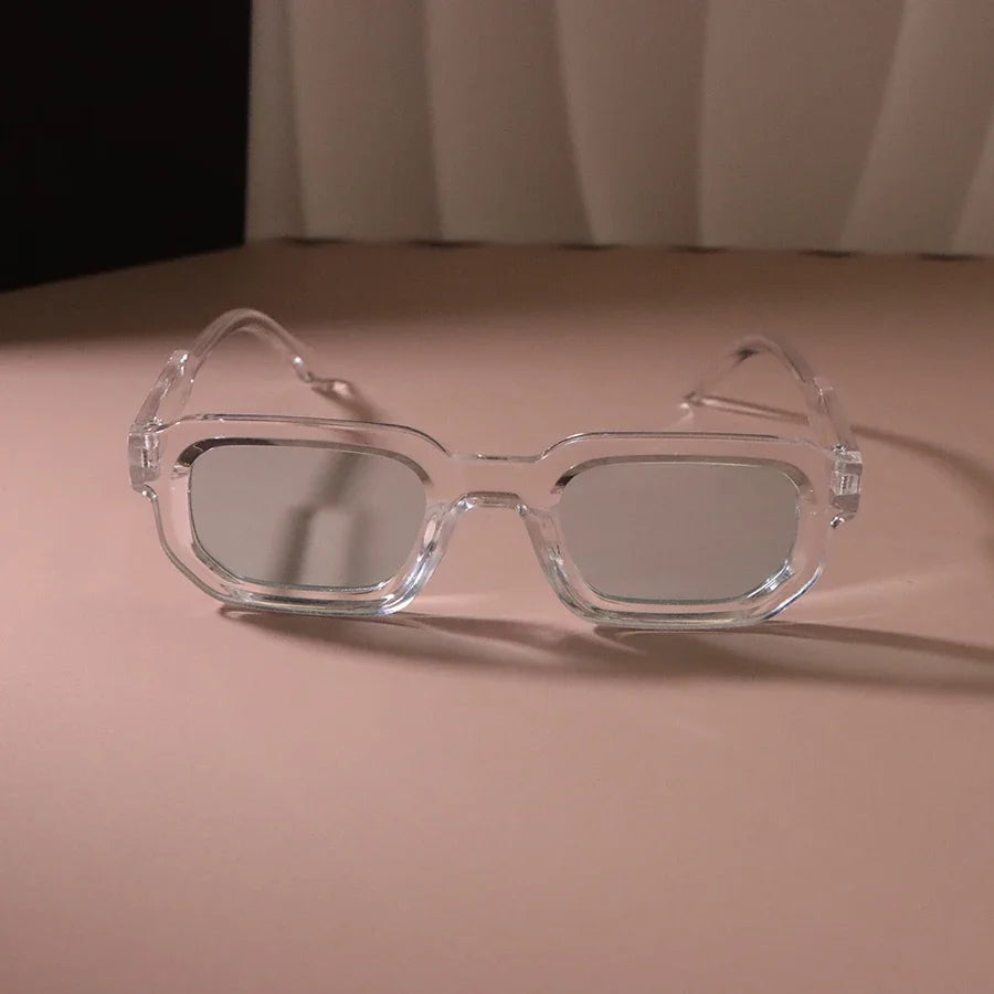 Neue rechteckige Sonnenbrille Frauen Männer luxuriöse Marke Designer lässige Sonnenbrille weibliche männliche Kunststoff Persönlichkeit Outdoor-Brillen