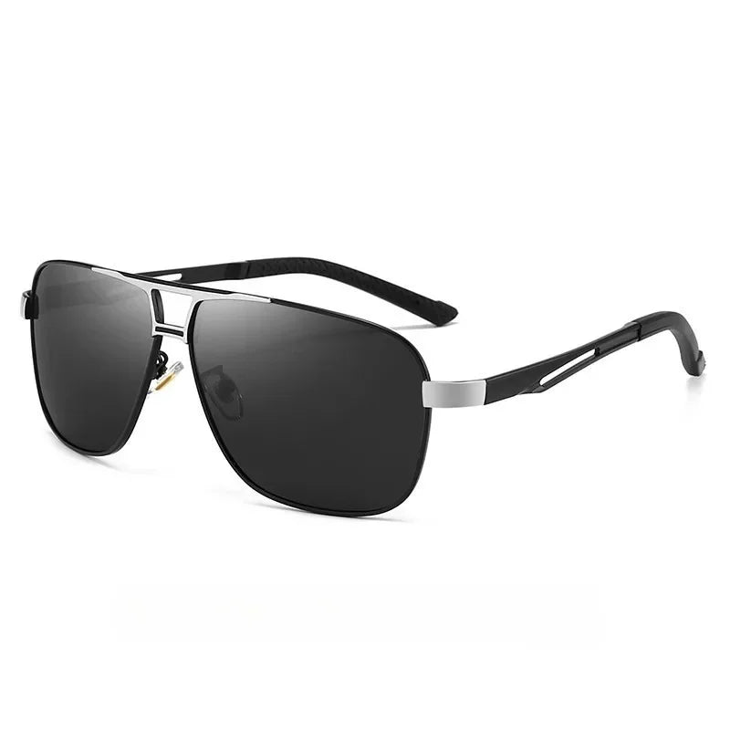 1PC Top Aluminium Magnesium Platz Polarisierte Photochrome Sonnenbrille Männer Sonnenbrille Sicherheit Fahren Oculos De Sol Masculino