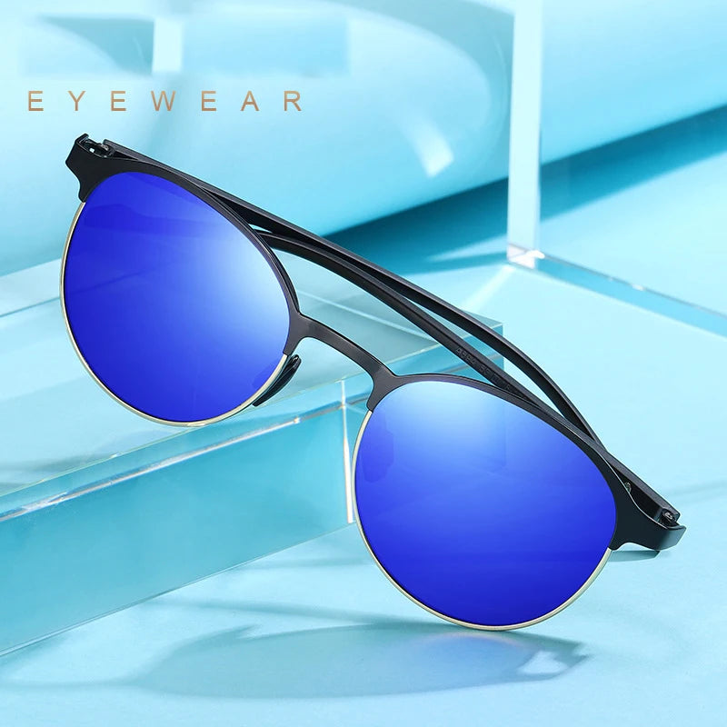 Polarisierte Sonnenbrille Fahren UV400 Schutz Sport Unisex Metall Brille Mode Blenden Halbrahmen Männer Fahrrad T522