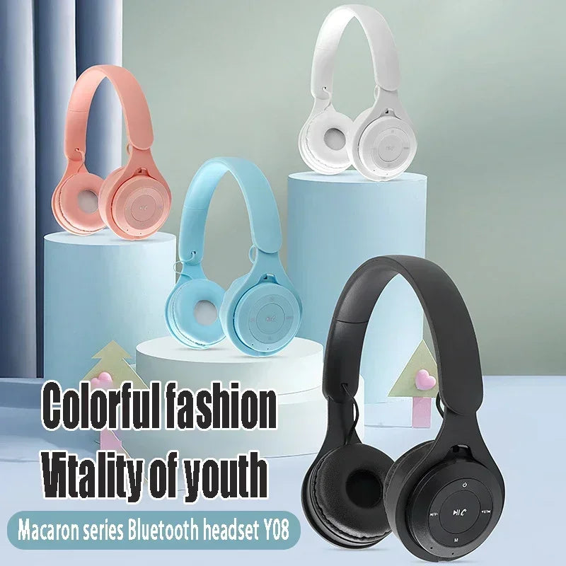 Stereo Y08 Headset 5,3 Bluetooth Headset Klapp Drahtlose Sport Kopfhörer Gaming Headsets Over-Ear Kopfhörer für Android ios