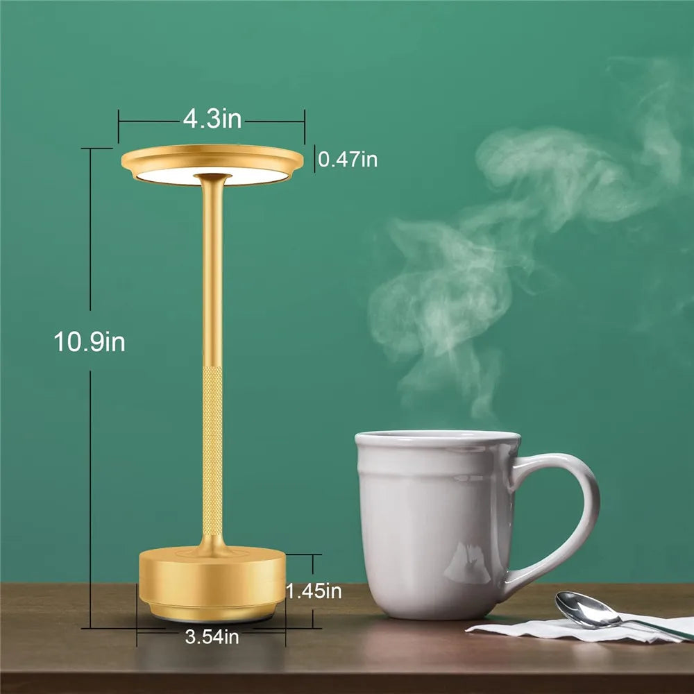 LED Aluminium Legierung Wasserdichte Wiederaufladbare Schreibtisch Lampe Touch Dimmen Metall Tisch Lampen Für Bar Wohnzimmer Lesen Camping Lichter