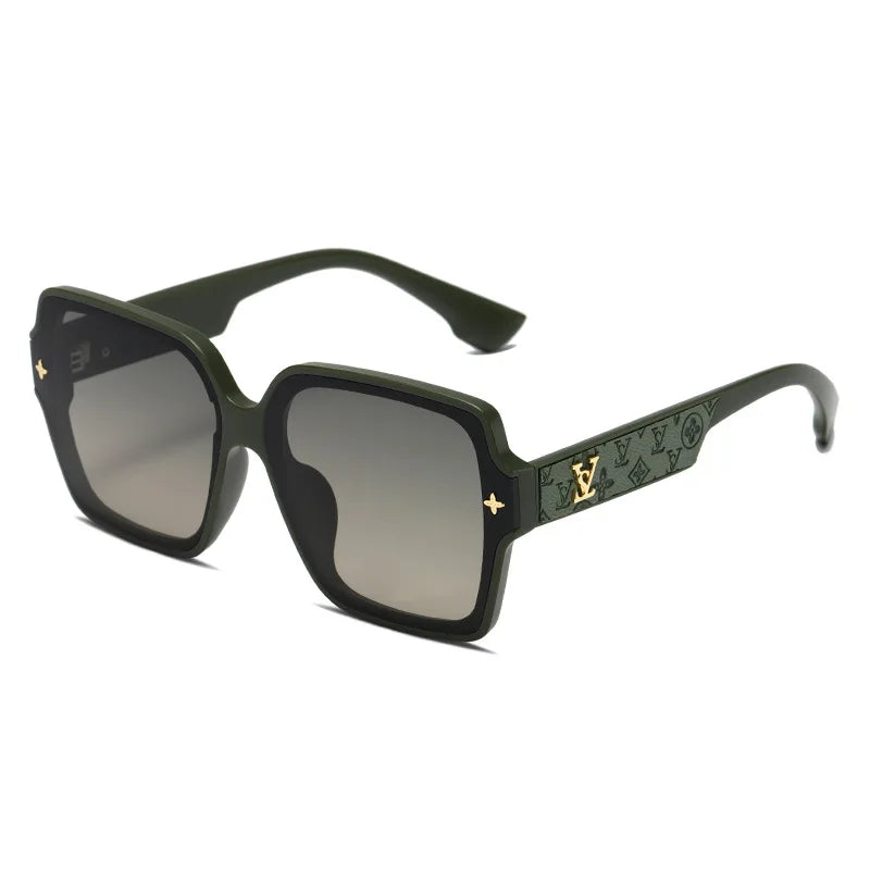 Modische Sonnenbrille mit quadratischem Rahmen für Damen, luxuriöser UV-Schutz, großer Rahmen, All-Match DS-8052-1