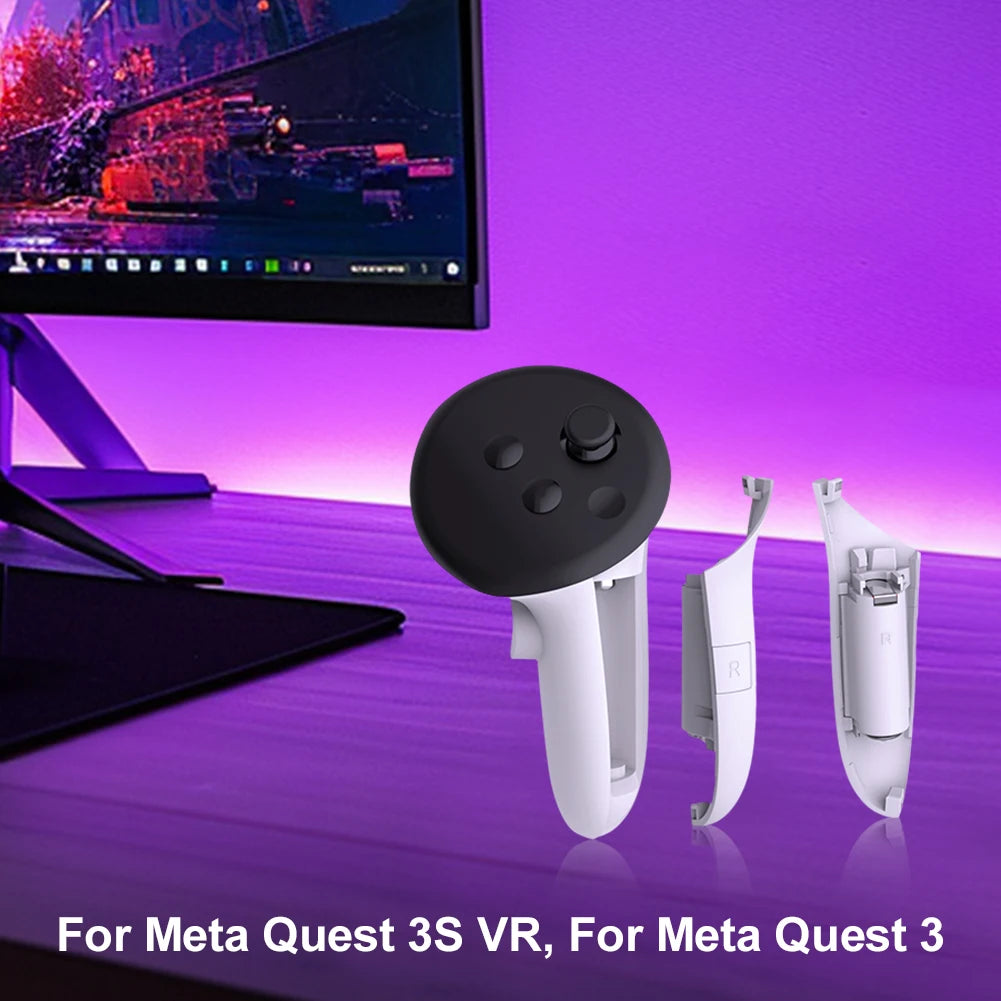 VR-Controller-Akku für Meta Quest 3S/Quest 3, wiederaufladbare Batterieabdeckung, rechts und links, Ladegriffe, Abdeckung, Zubehör