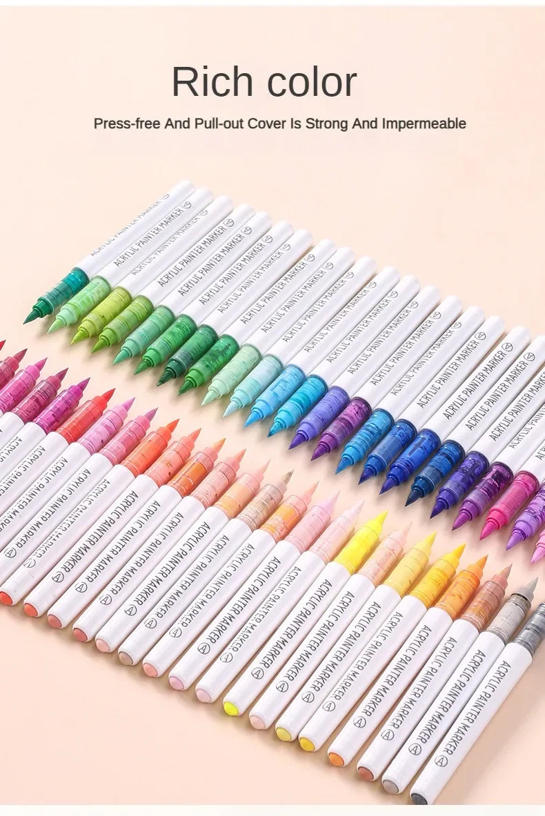 200/1 Stück LANGUO Ersatzkerne für Acryl-Pigmentmarker, weiche Dual-Spitzen, DIY für Kinder, Malerei, Schulbedarf, Schreibwaren
