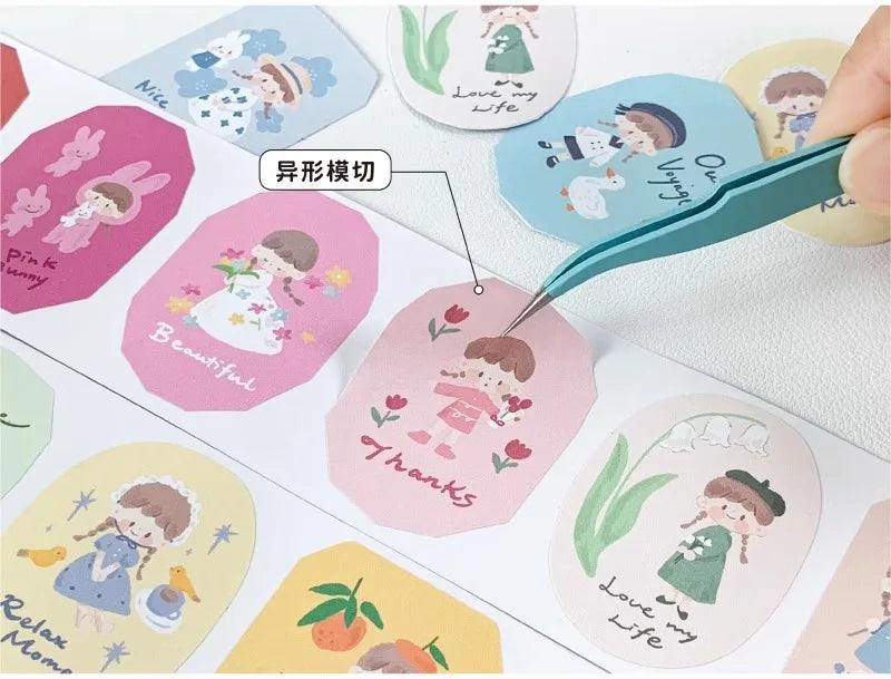 ZZOTON's Daily Wear, Washi Pet Tape, gestanzter Aufkleber, Rollenpapiermaterial