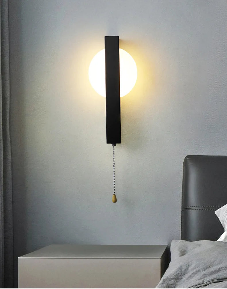 Nordic Wand Lampen mit Pull Schalter Abajur Para Quarto Lampe De Chevet Lampe für Schlafzimmer Arandela Wohnkultur Decoracion Ha