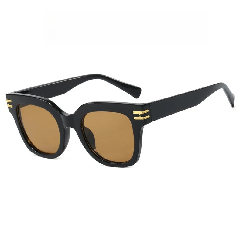 Quadratische, übergroße Sonnenbrille 2025, trendige Premium-UV-blockierende Fahrsonnenbrille für Männer und Frauen, Persönlichkeit, Unisex-Brillenschirme