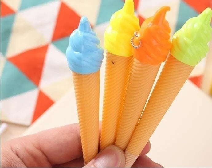 6-teiliger süßer Eiscreme-Strass-Süßigkeits-Gelstift für Schreibwaren