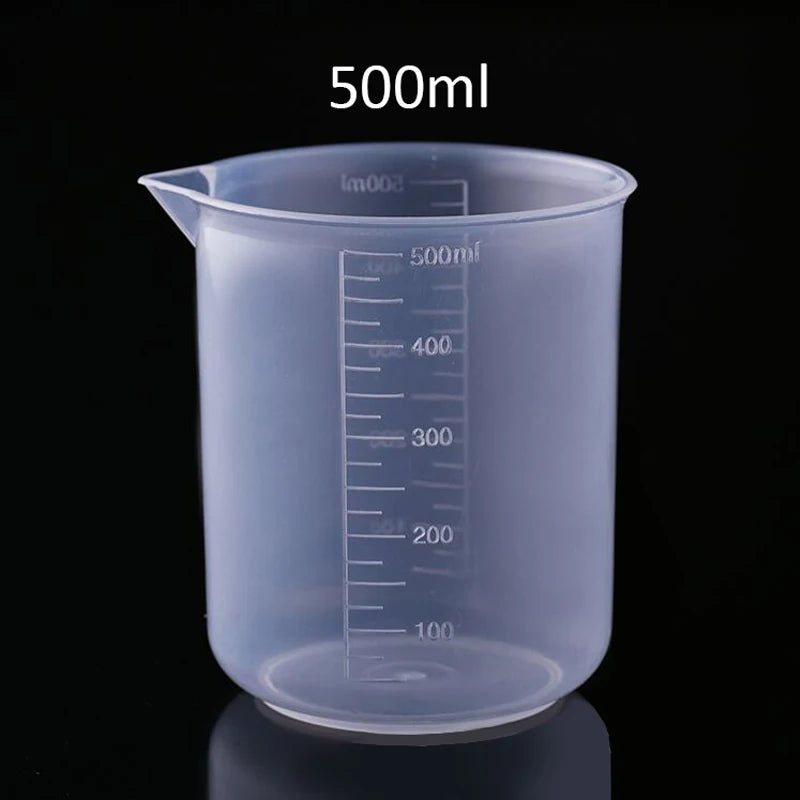 50ml/300ml/500ml/ml liefert heißer Verkauf abgestufter Boro silikat becher Kunststoff Messbecher chemischer Labor becher Kunststoff