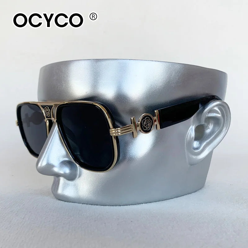 Mode Vintage Quadrat Sonnenbrille Männer Frauen Luxus Marke Sonnenbrille UV400 Stilvolle Schutz Brillen Oculos De Sol