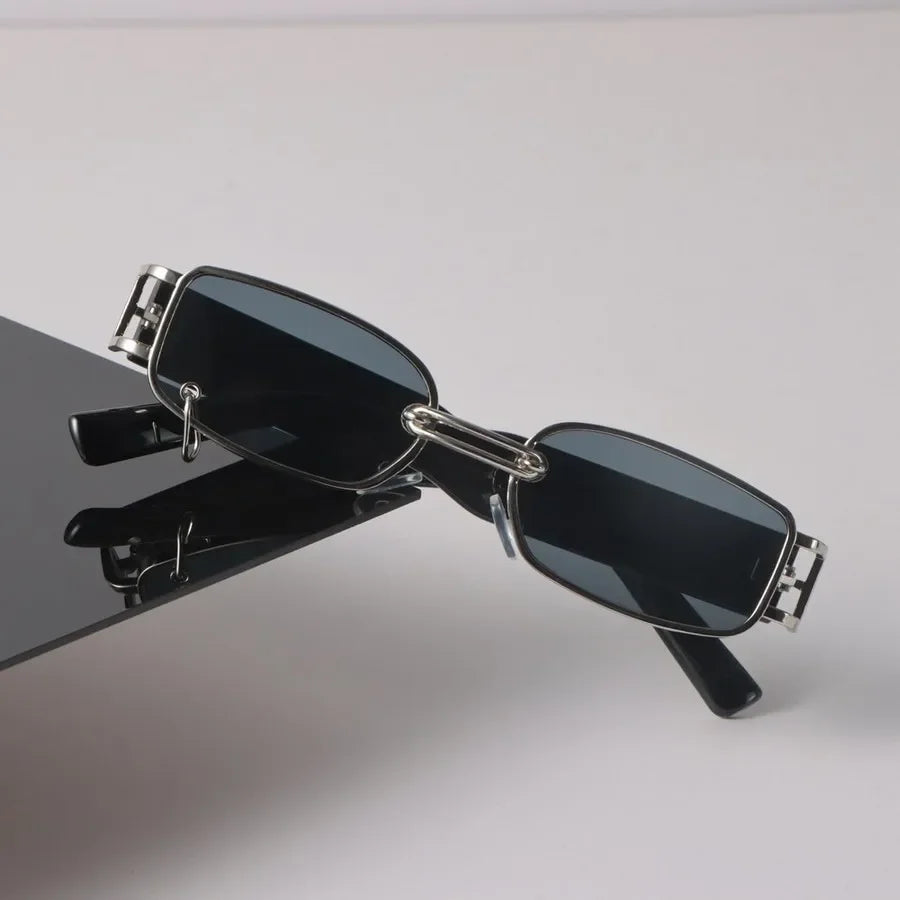 Sexy Quadratische Sonnenbrille Frauen Männer Schwarz Sonnenbrille Retro Designer Brillen Luxus Kleine Rahmen Spiegel Metall Marke