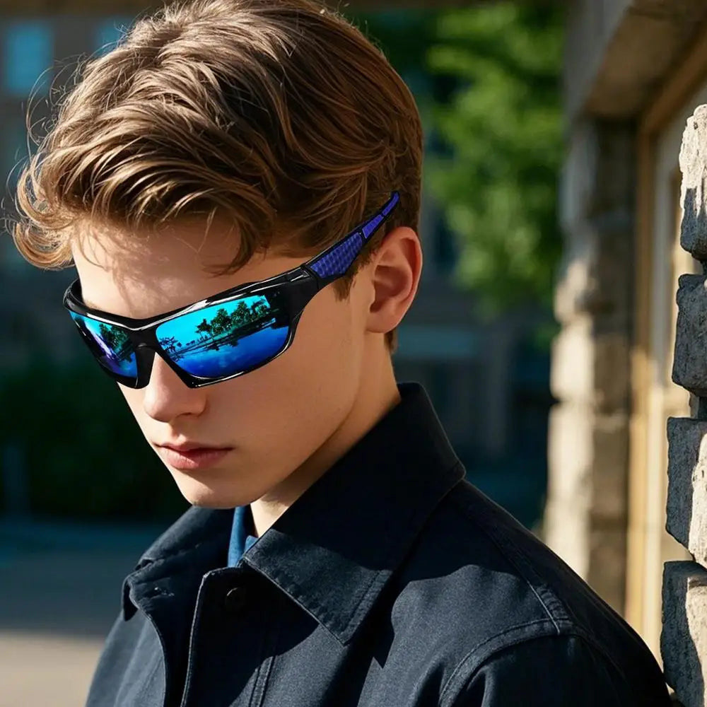 Angel-Sonnenbrille für Herren, UV-Sonnenbrille, polarisierte Brille für Herren, bequeme, leichte Sportbrille zum Fahren