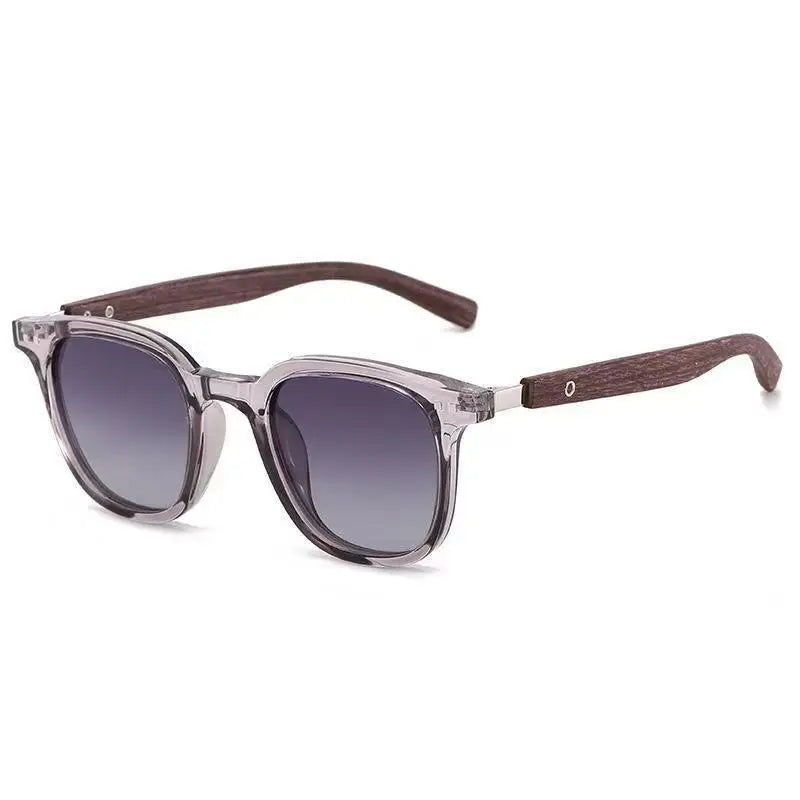 Trendige Retro-Sonnenbrille mit Holzmaserung für Damen und Herren, neue Sonnenbrille mit quadratischem Rahmen, UV-Schutz, Fahrradbrille, Outdoor, Straße