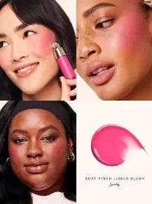 Rare Beauty Neuer exquisiter glänzender Lipgloss, glänzendes flüssiges Pulver, Bluesher Sun Kissed Cheeks und wässrige Lippen, Lippenstift-Kosmetik