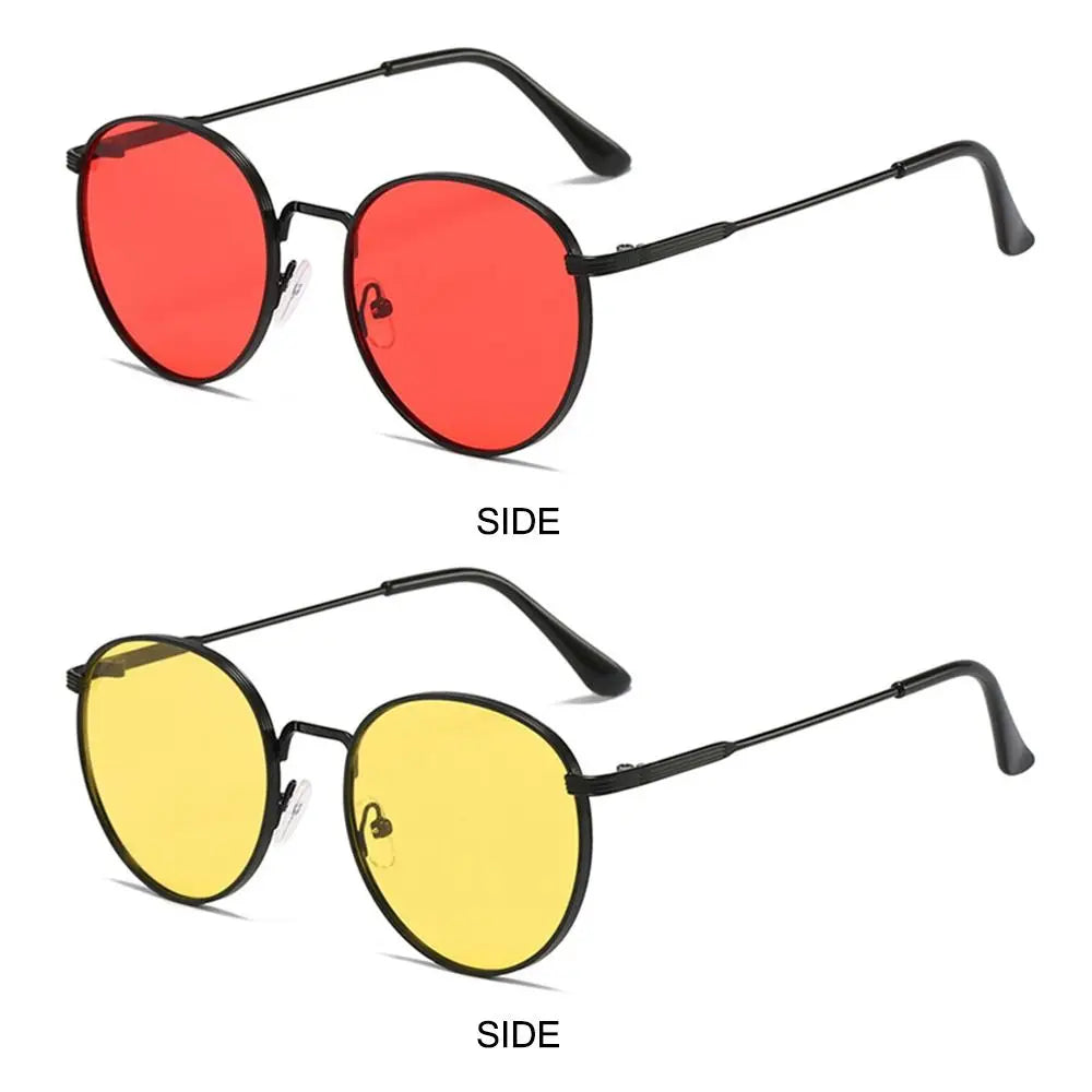 Kreis Runde Sonnenbrille Mode Vintage Sommer Metallrahmen Sonnenbrille UV-Schutz Retro Shades für Damen Herren